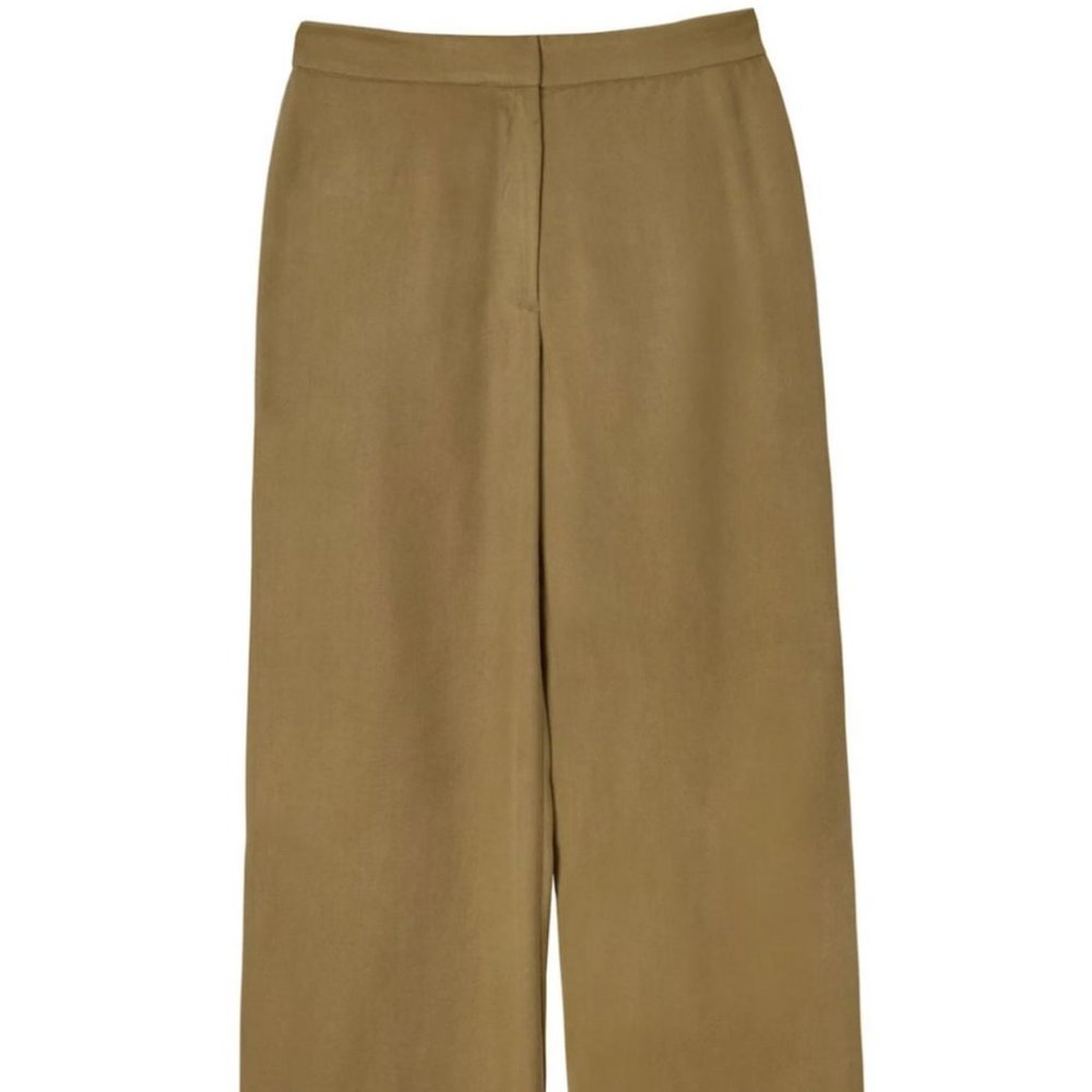 LOULOU Corey Lynn Calter High Waisted Trouser - Twill, Olive